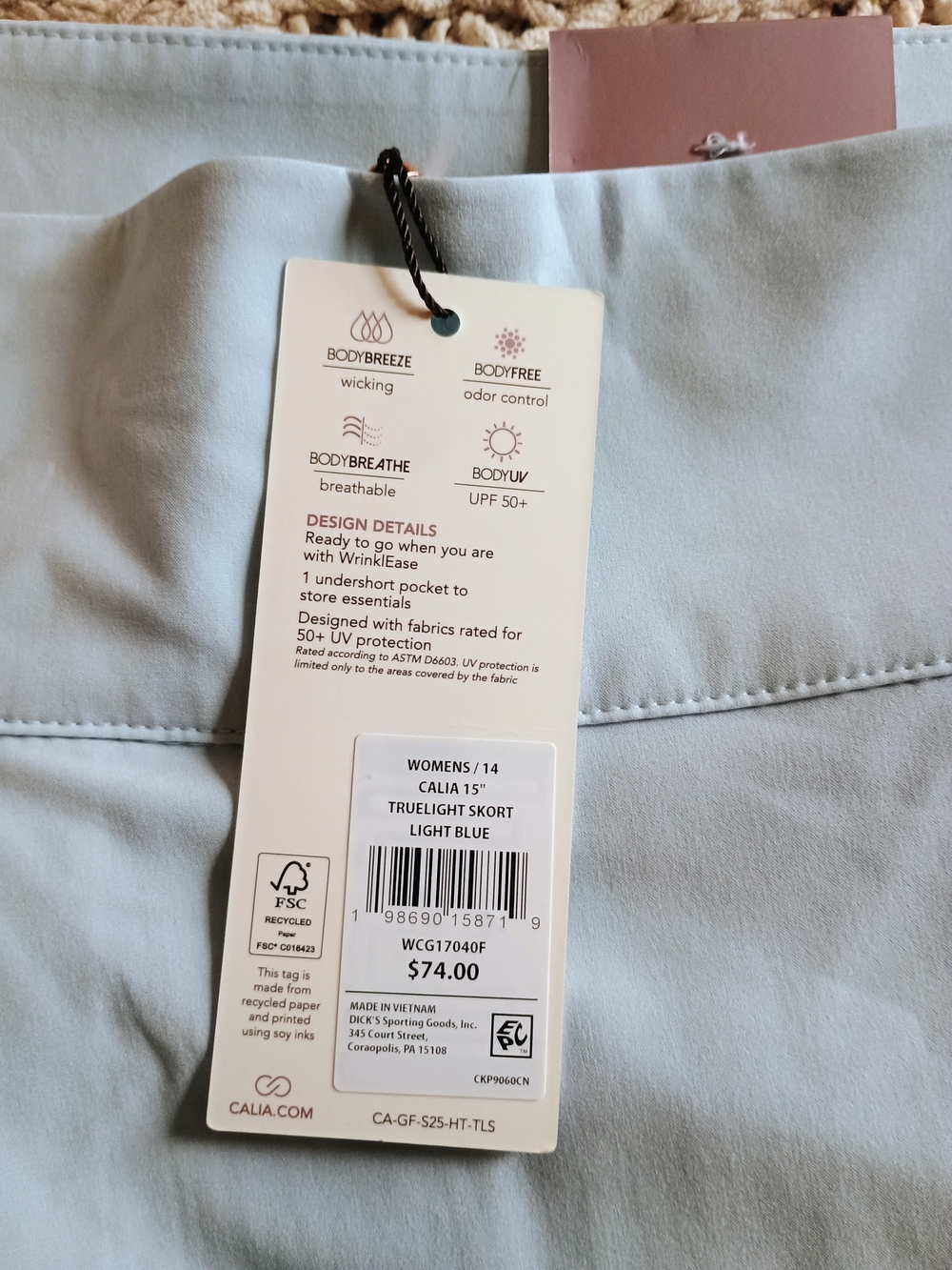 CALIA Women's TrueLight 15" Golf Skort - Picture 5 of 5